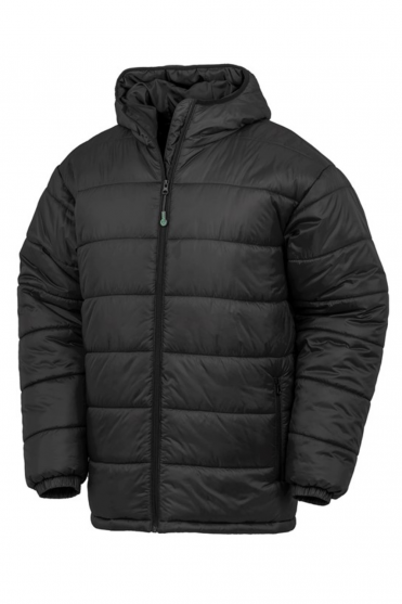 Result Unisex Hooded Padded Parka, Black