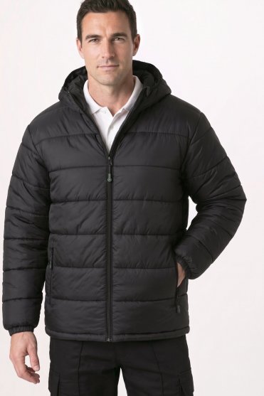 Result Unisex Hooded Padded Parka, Black