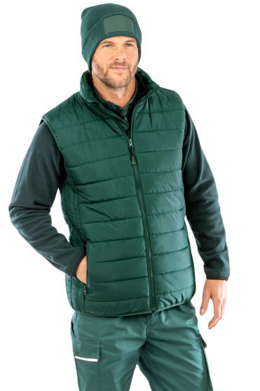 Result Unisex Padded Bodywarmer Gilet, Bottle Green