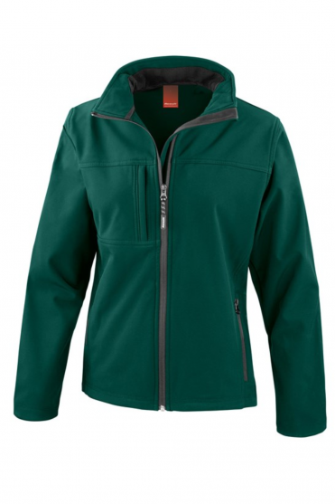Result Women's Classic Softshell Jacket, Bottle Green