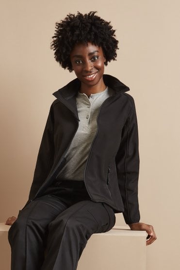 Result Women's Core Printable Softshell Jacket, Black