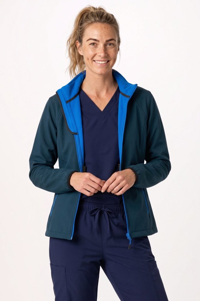 Result Women's Core Printable Softshell Jacket, Navy/Royal
