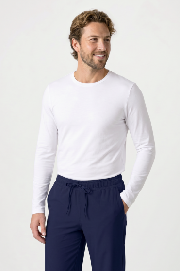 SF Clothing Men's Feel Good Long Sleeve Stretch T Shirt, White