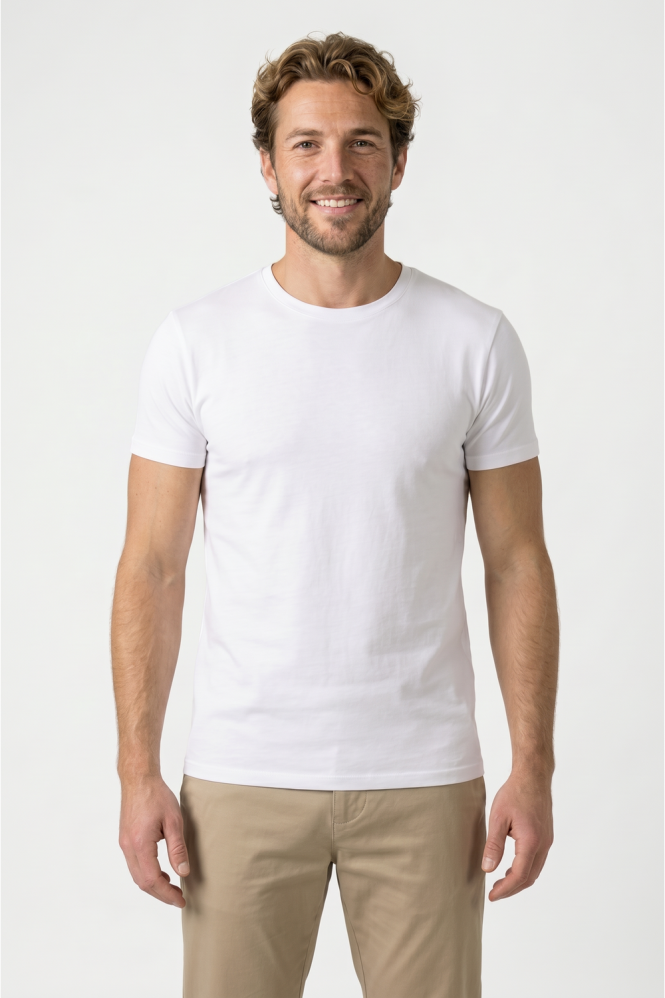 SF Clothing Men's Feel Good Stretch T Shirt, White