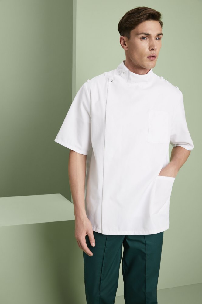 Simon Jersey Men's Dental Tunic, White