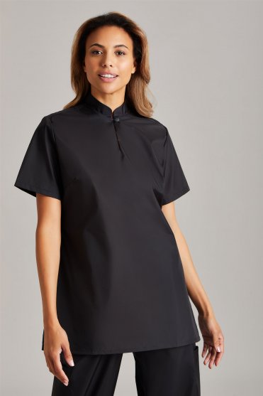 Simon Jersey Women's Anti-Static Pet Grooming Tunic, Black