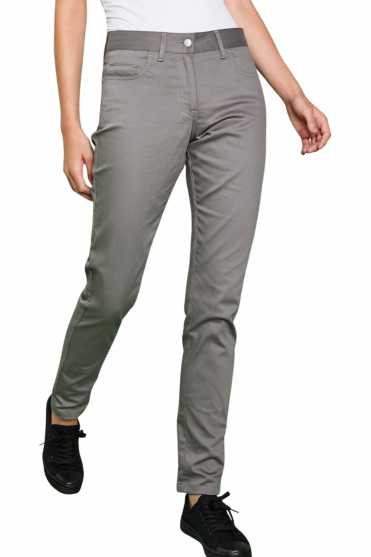 Simon Jersey Women's Stretch Trousers, Slim Leg, Grey