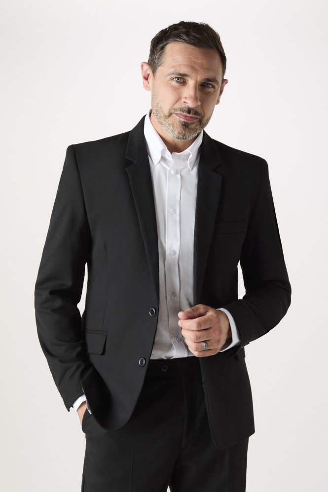 SJ Contemporary Men's Modern Fit Suit Jacket, Reg. Length, Black