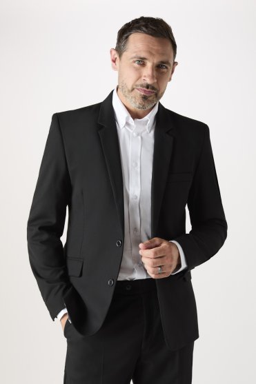 SJ Contemporary Men's Modern Fit Suit Jacket, Reg. Length, Black