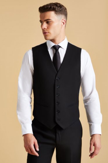 SJ Contemporary Men's Waistcoat, Black