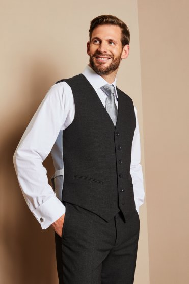 SJ Contemporary Men's Waistcoat, Charcoal