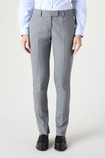 SJ Contemporary Women's Long Trousers, Slim Leg, Grey