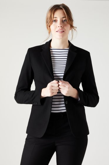 SJ Contemporary Women's Regular Two Button Suit Jacket, Black