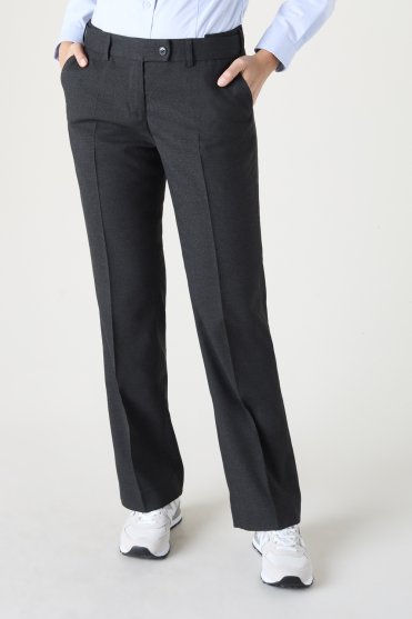 SJ Contemporary Women's Straight Leg Trouser, Tall Length, Charcoal