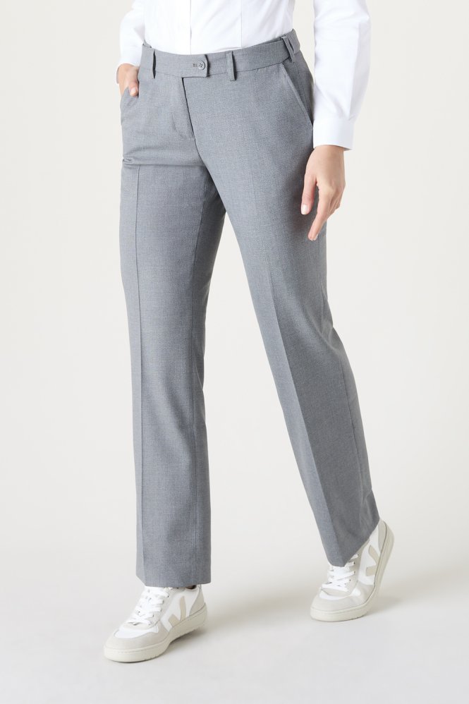 SJ Contemporary Women's Straight Leg Trouser, Tall Length, Grey
