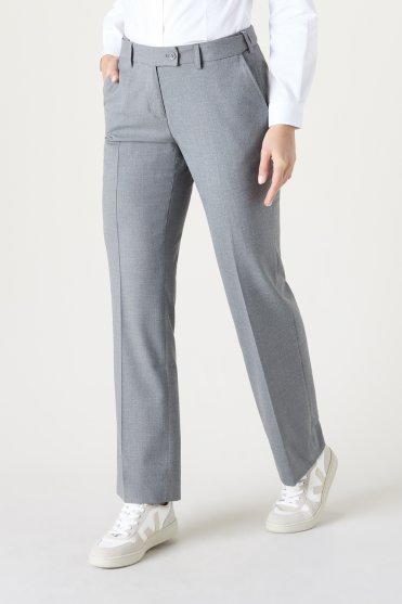 SJ Contemporary Women's Straight Leg Trouser, Tall Length, Grey