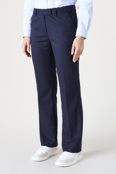 SJ Contemporary Women's Straight Leg Trousers, Tall Length, Navy