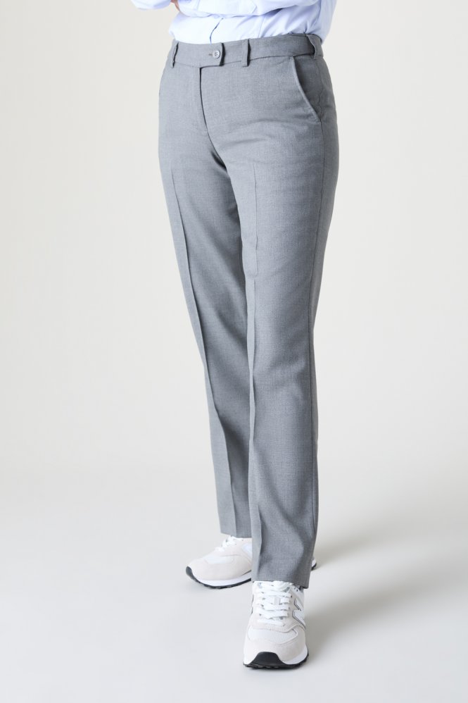 SJ Contemporary Women's Trouser, Regular Length, Straight Leg, Grey
