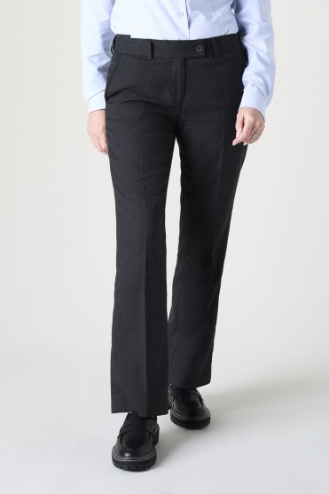 SJ Contemporary Women's Trousers, Regular Length, Straight Leg, Charcoal