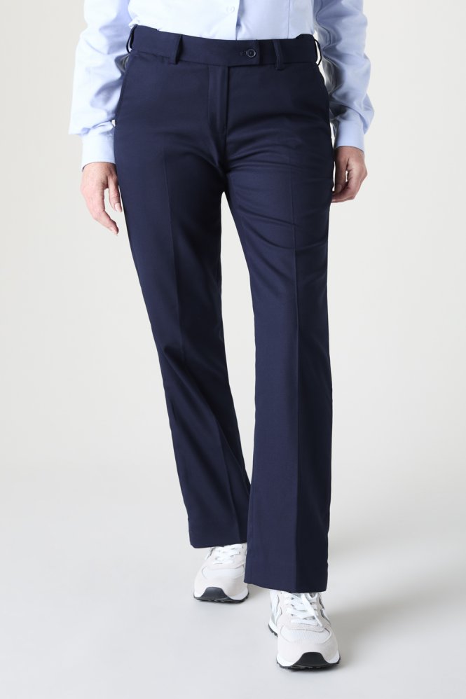 SJ Contemporary Women's Trousers, Regular Length, Straight Leg, Navy