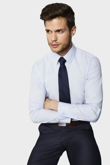 SJ Men's Long Sleeve Non Iron Shirt, Blue