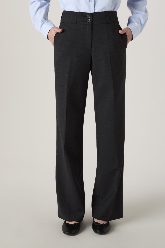 SJ Qualitas Women's Straight Leg Trousers, Regular, Charcoal