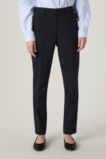 SJ Qualitas Women's Straight Leg Trousers, Regular Fit, Tall Length, Dark Navy