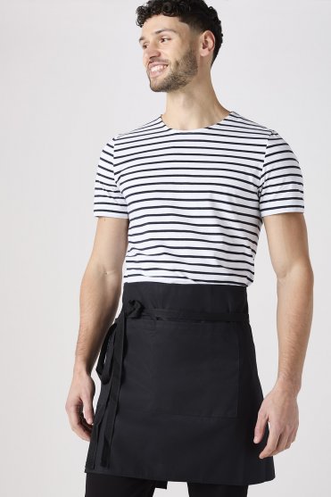 SJ Short Apron With Pocket, Black
