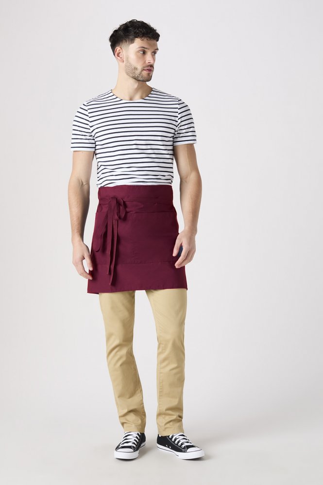 SJ Short Apron With Pocket, Mulberry