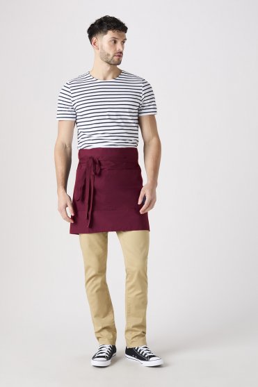 SJ Short Apron With Pocket, Mulberry