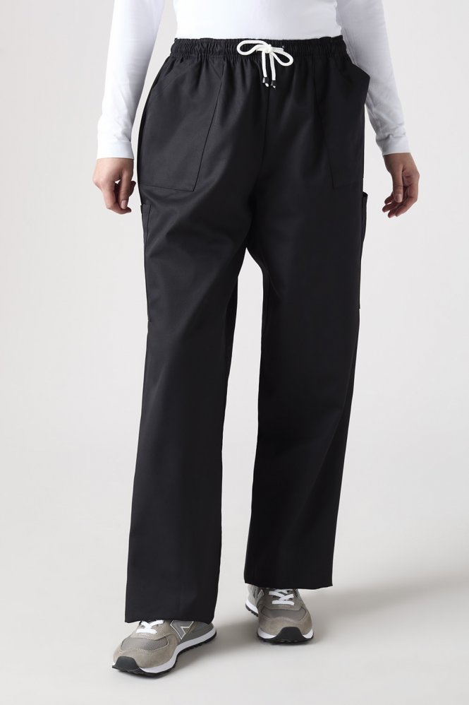 SJ Unisex Combat Scrub Trousers, Black