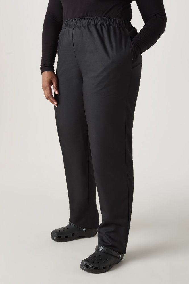 SJ Unisex Drawstring Chef Trouser, Black