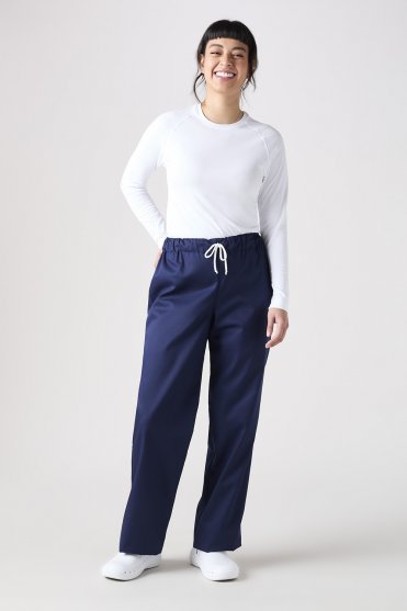 SJ Unisex Smart Scrub Trousers, Navy