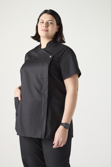 SJ Women's Feature Press Stud Tunic, Black