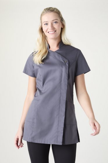 SJ Women's Feature Press Stud Tunic, Grey