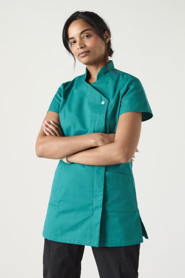 SJ Women's Feature Press Stud Tunic, Jade