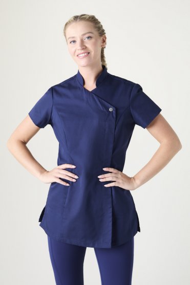 SJ Women's Feature Press Stud Tunic, Navy
