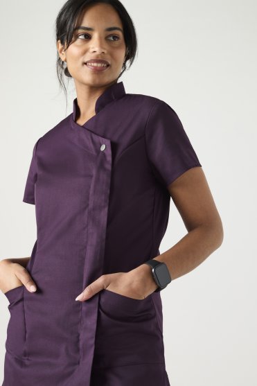 SJ Women's Feature Press Stud Tunic, Plum