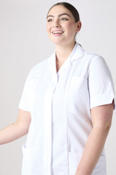 SJ Women's Healthcare Tunic, White/White