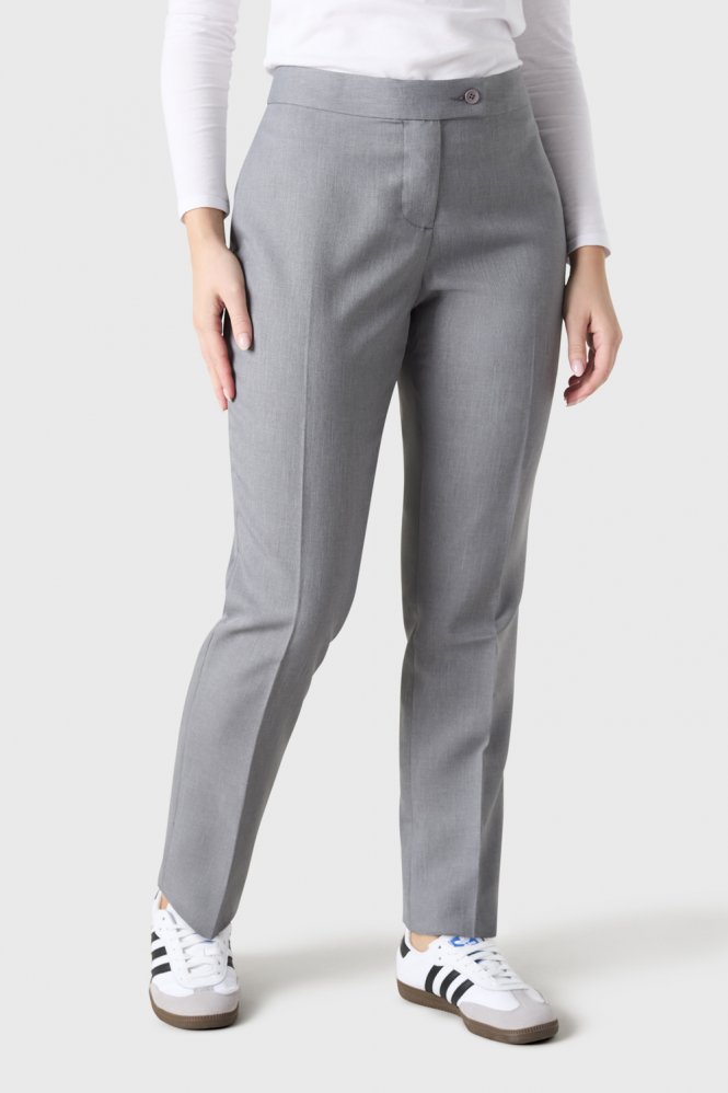 SJ Women's Lightweight Beauty Trousers, Slim Fit, Regular Length, Grey