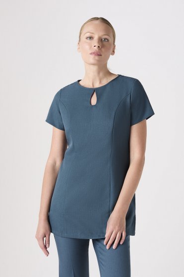 SJ Women's Lightweight Keyhole Tunic with Pockets, Petrol