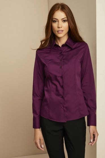 SJ Women's Long Sleeve Shirt, Plum