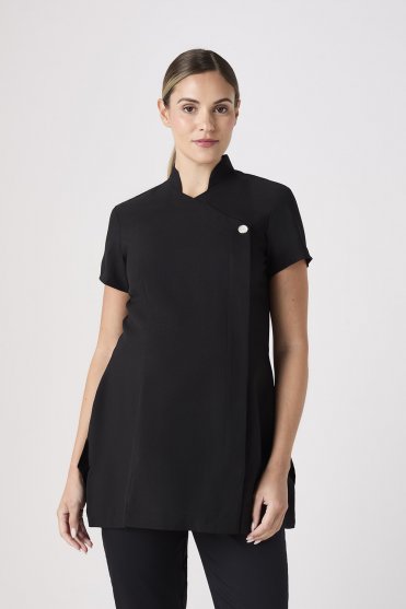 SJ Women's Maternity One Button Tunic, Black