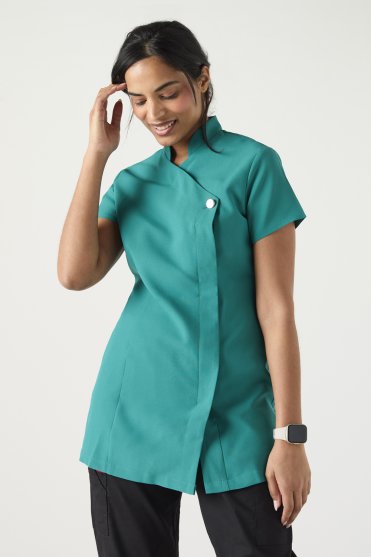 SJ Women's One Button Tunic, Jade