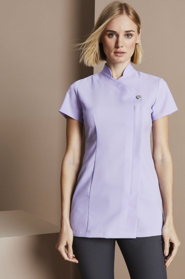 SJ Women's One Button Tunic, Lilac