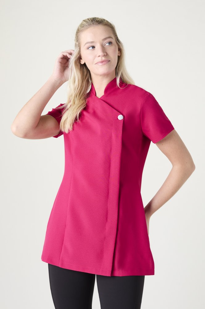 SJ Women's One Button Tunic, Pink