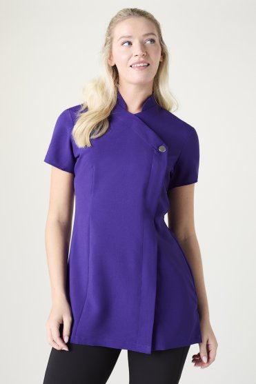 SJ Women's One Button Tunic, Purple