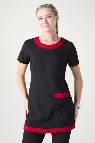 Classic Women's Retro Tunic, Red/Black