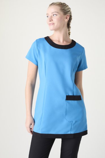 Classic Women's Retro Tunic, Teal/Black