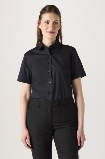 SJ Women's Short Sleeve Shirt, Black, Regular fit